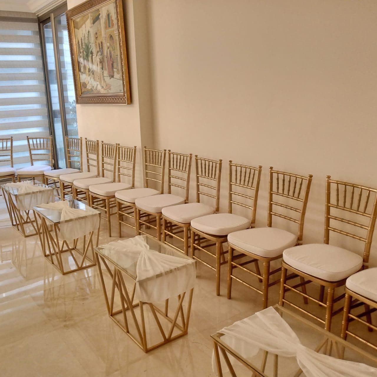 Gold Geometric Tables